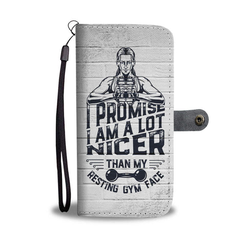 Image of Gym Face Phone Wallet Case