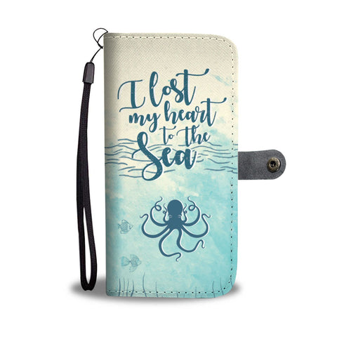Image of Octopus Sea Heart Phone Wallet Case
