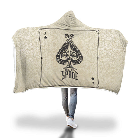 Image of Ace Of Spades Hooded Blanket