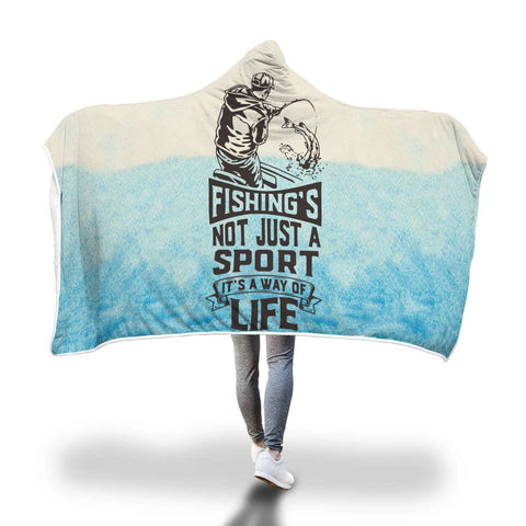 Image of Fishing Life Hooded Blanket