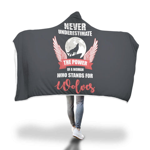 Image of Wolf Power Hooded Blanket