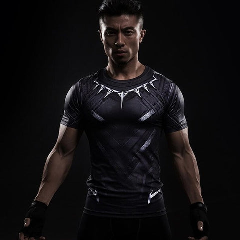 Image of Shirt Men T-Shirt Male Crossfit Tee Captain America Superman