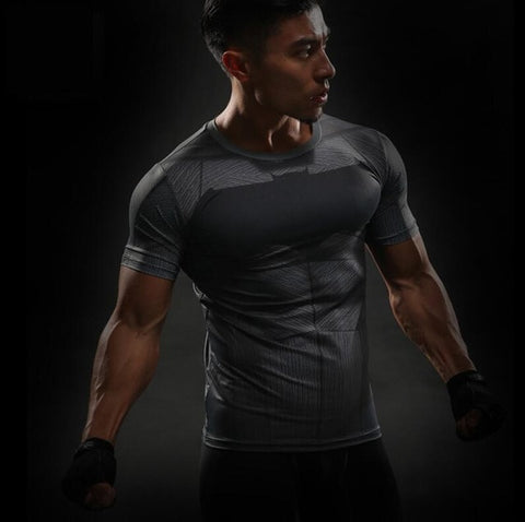 Image of Shirt Men T-Shirt Male Crossfit Tee Captain America Superman