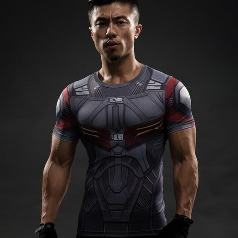 Image of Shirt Men T-Shirt Male Crossfit Tee Captain America Superman
