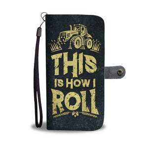 Farm Tractor Roll Phone Wallet Case