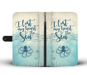 Octopus Sea Heart Phone Wallet Case