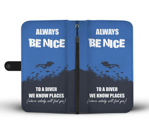 Scuba Be Nice Phone Wallet Case