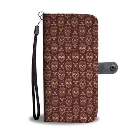 Image of Skull Red Phone Wallet Case
