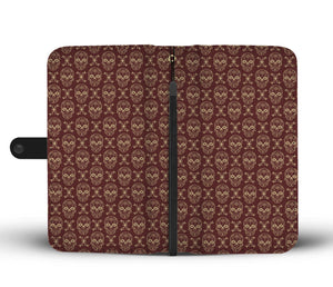 Skull Red Phone Wallet Case