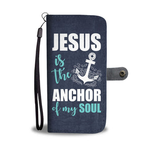 Jesus Anchor Phone Wallet Case