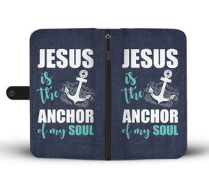 Jesus Anchor Phone Wallet Case