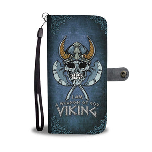 Viking Skull Phone Wallet Case
