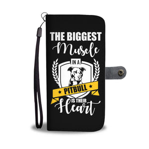 Pit Bull Heart Phone Wallet Case