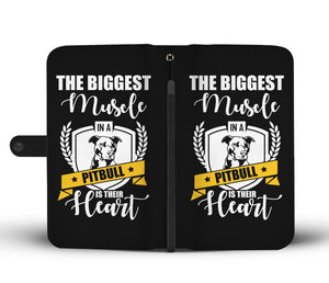 Pit Bull Heart Phone Wallet Case