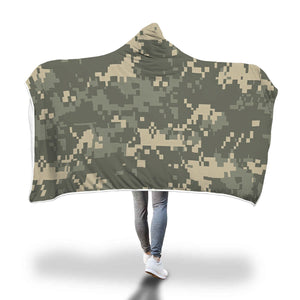 Digital Camo Hooded Blanket