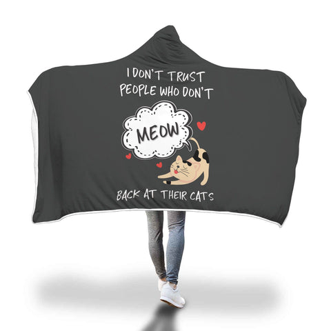 Image of Cat Trust Hooded Blanket