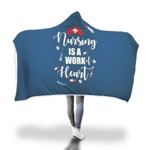 Nursing Heart Hooded Blanket