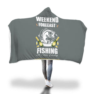 Fishing Forecast Hooded Blanket