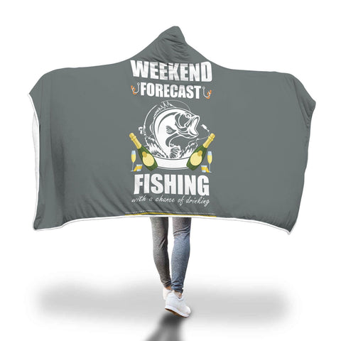 Image of Fishing Forecast Hooded Blanket