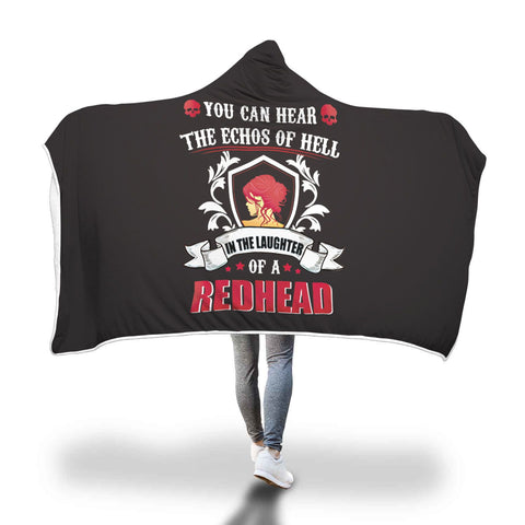 Image of Red Head Hooded Blanket