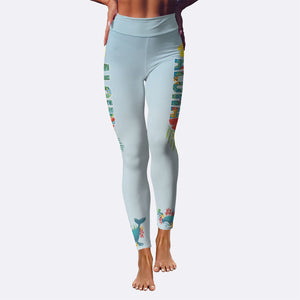 Aloha Print Yoga Leggings