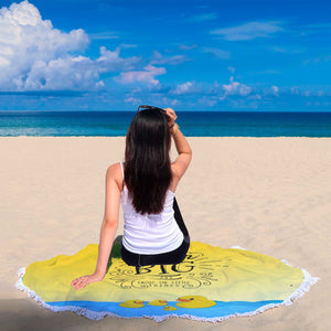 Dream Big Duck Round Beach Blanket