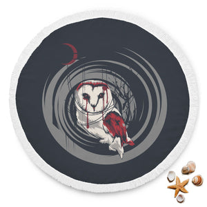 Owl Round Beach Blanket