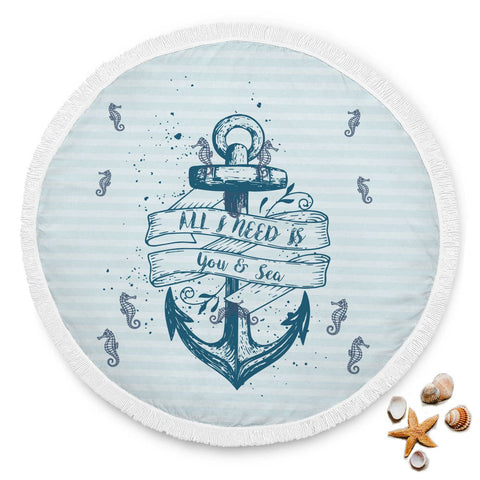 Image of Sea Anchor Round Beach Blanket