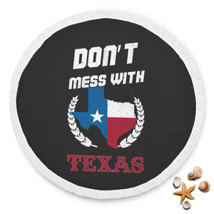 Mess With Texas Round Beach Blanket