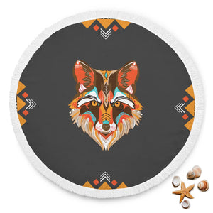 Wolf Round Beach Blanket