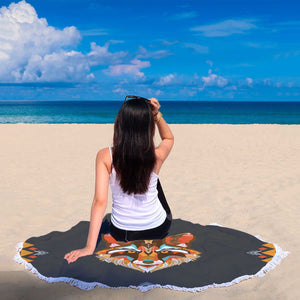 Wolf Round Beach Blanket