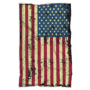 American Flag Sherpa Blanket