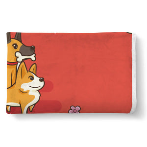 I Love Dogs Sherpa Blanket