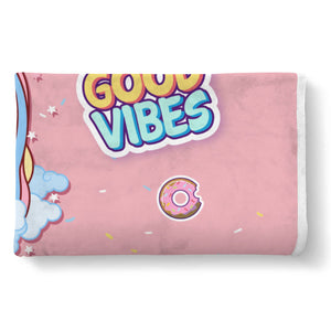 Good Vibes Unicorn Sherpa Blanket