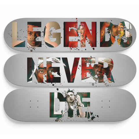 Image of Legends Never Die 3 Skateboard Wall Art