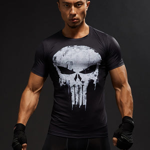 Shirt Men T-Shirt Male Crossfit Tee Captain America Superman