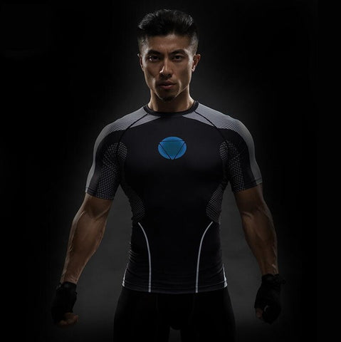 Image of Shirt Men T-Shirt Male Crossfit Tee Captain America Superman