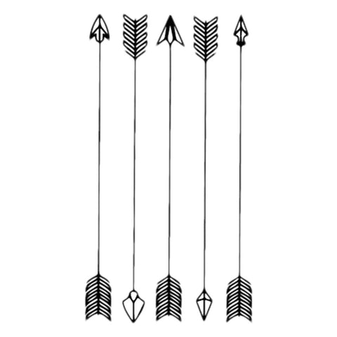 Image of Stop Arrow Arrow Temporary Tattoos Weatherproof Men Battle Beauty Tattoos Fake